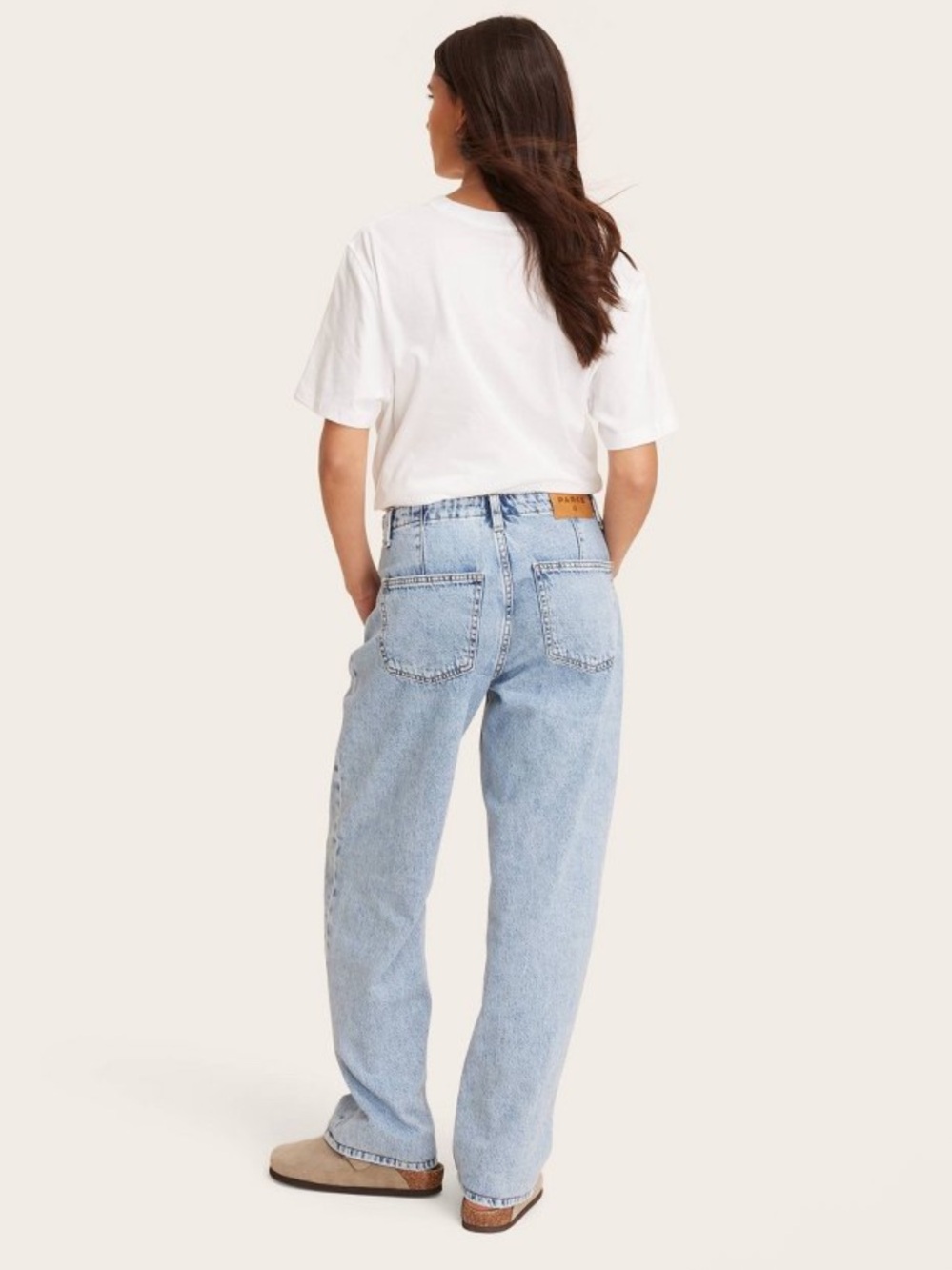 Women’s Mid Rise Drawstring Baggy Jeans - Parke x Target Light Wash 17 - Picture 2 of 4